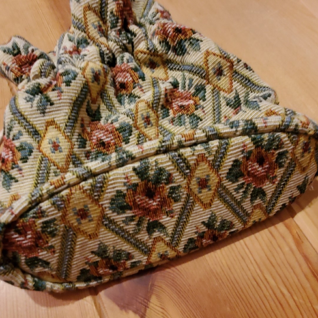 クリアバッグ ゴブラン織り巾着 ショルダーバッグ ハンドバッグ レディースのバッグ(ショルダーバッグ)の商品写真