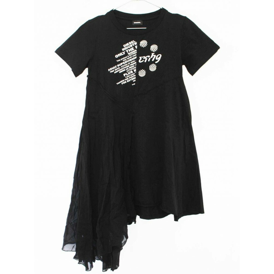 DIESEL(ディーゼル)の【夏物 新入荷!】[ディーゼルキッズ/DIESEL kids]150cm 半袖ワンピース 黒【中古】子供服 キッズ kids ジュニア 女の子 夏 onepi 415042 キッズ/ベビー/マタニティのキッズ服女の子用(90cm~)(ワンピース)の商品写真