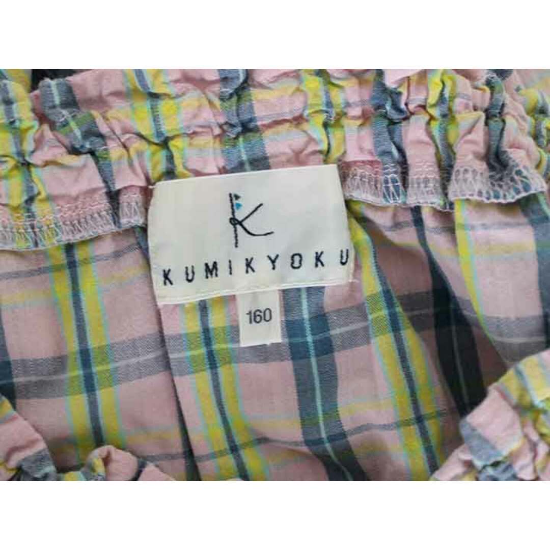 kumikyoku（組曲）(クミキョク)の【夏物 新入荷!】†組曲/KUMIKYOKU†160cm ワンピース/半袖ワンピース ピンク×紺【中古】子供服 キッズ kids ジュニア 女の子 夏 onepi 015042 キッズ/ベビー/マタニティのキッズ服女の子用(90cm~)(ワンピース)の商品写真