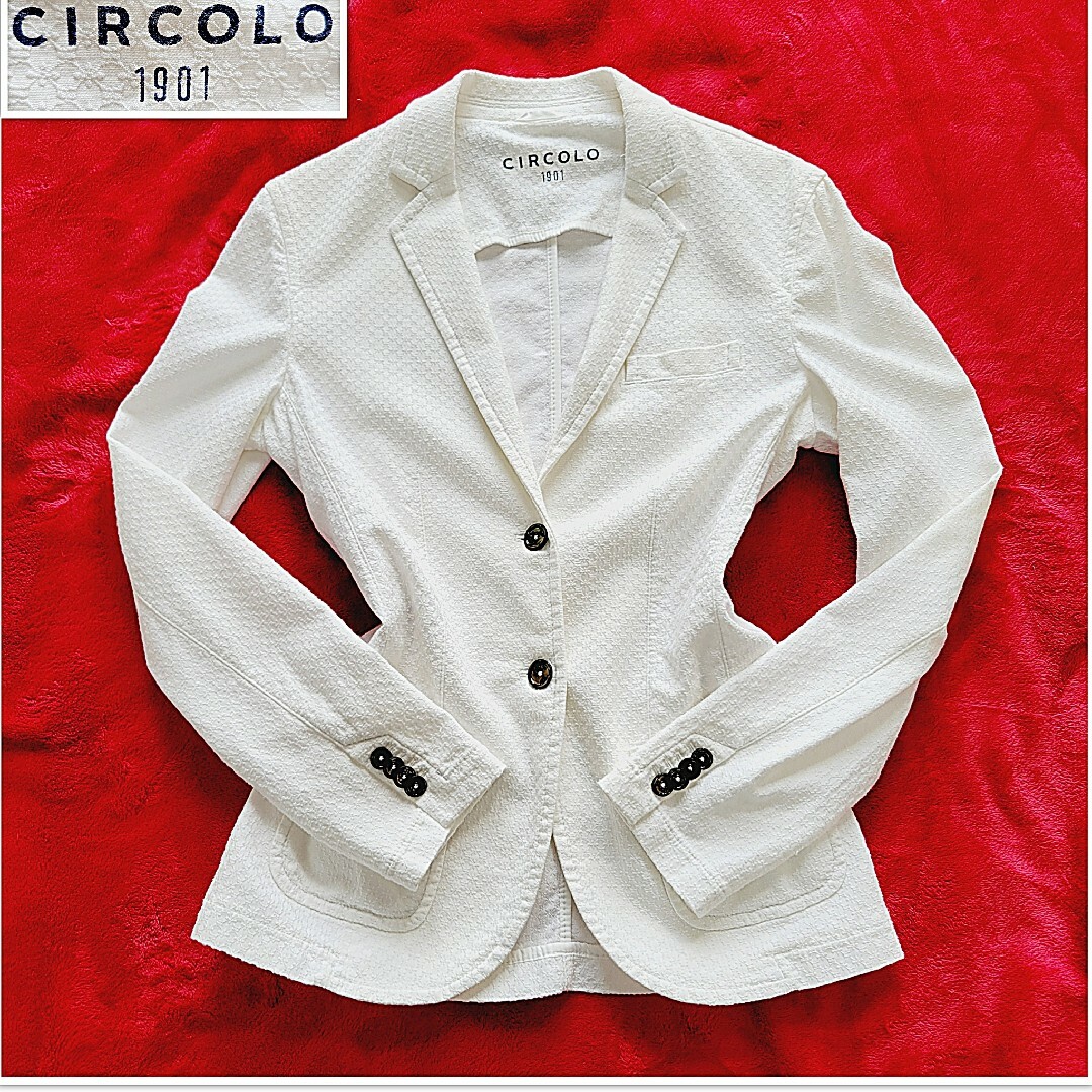 CIRCOLO 1901(チルコロイチキューゼロイチ)の【極美品】チルコロ1901 レーヨン混　イージー素材　テーラードジャケット メンズのジャケット/アウター(テーラードジャケット)の商品写真