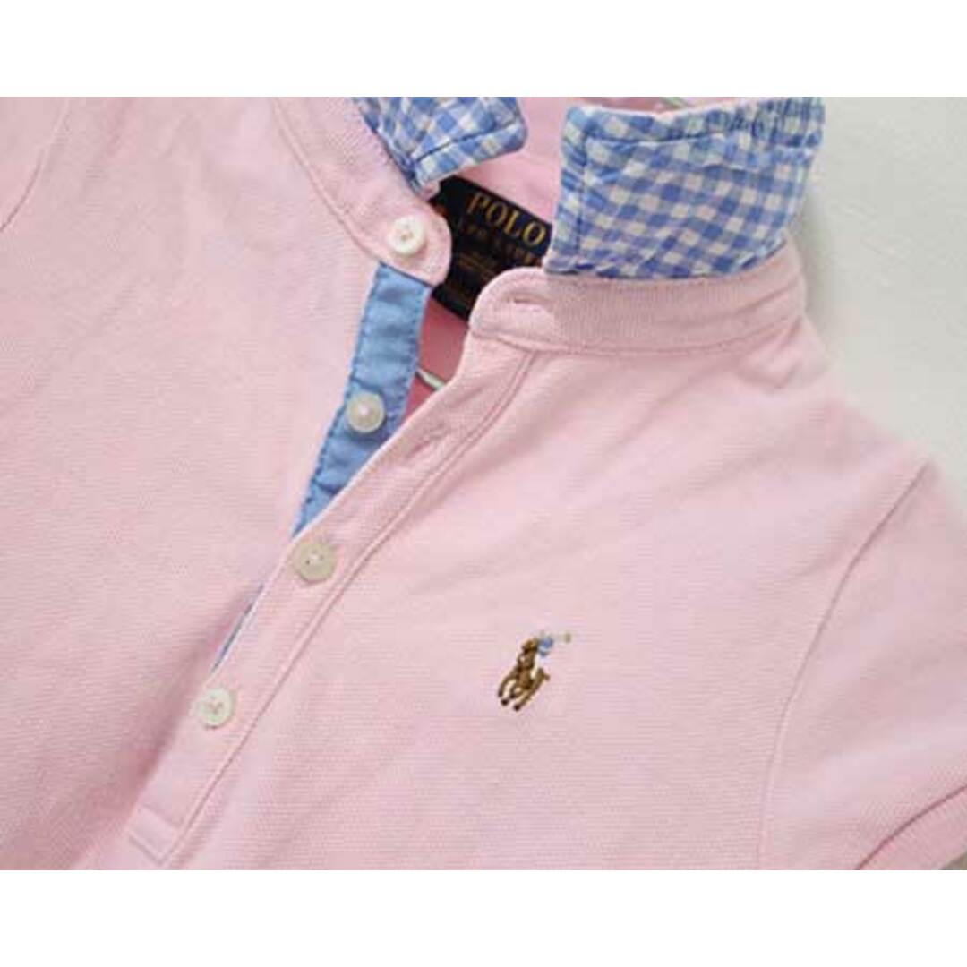 Ralph Lauren(ラルフローレン)の【夏物 新入荷!】〓ラルフローレン/Ralph Lauren〓100cm 半袖ワンピース ピンク×水色【中古】 子供服 キッズ kids  女の子  夏 onepi 415042 キッズ/ベビー/マタニティのキッズ服女の子用(90cm~)(ワンピース)の商品写真