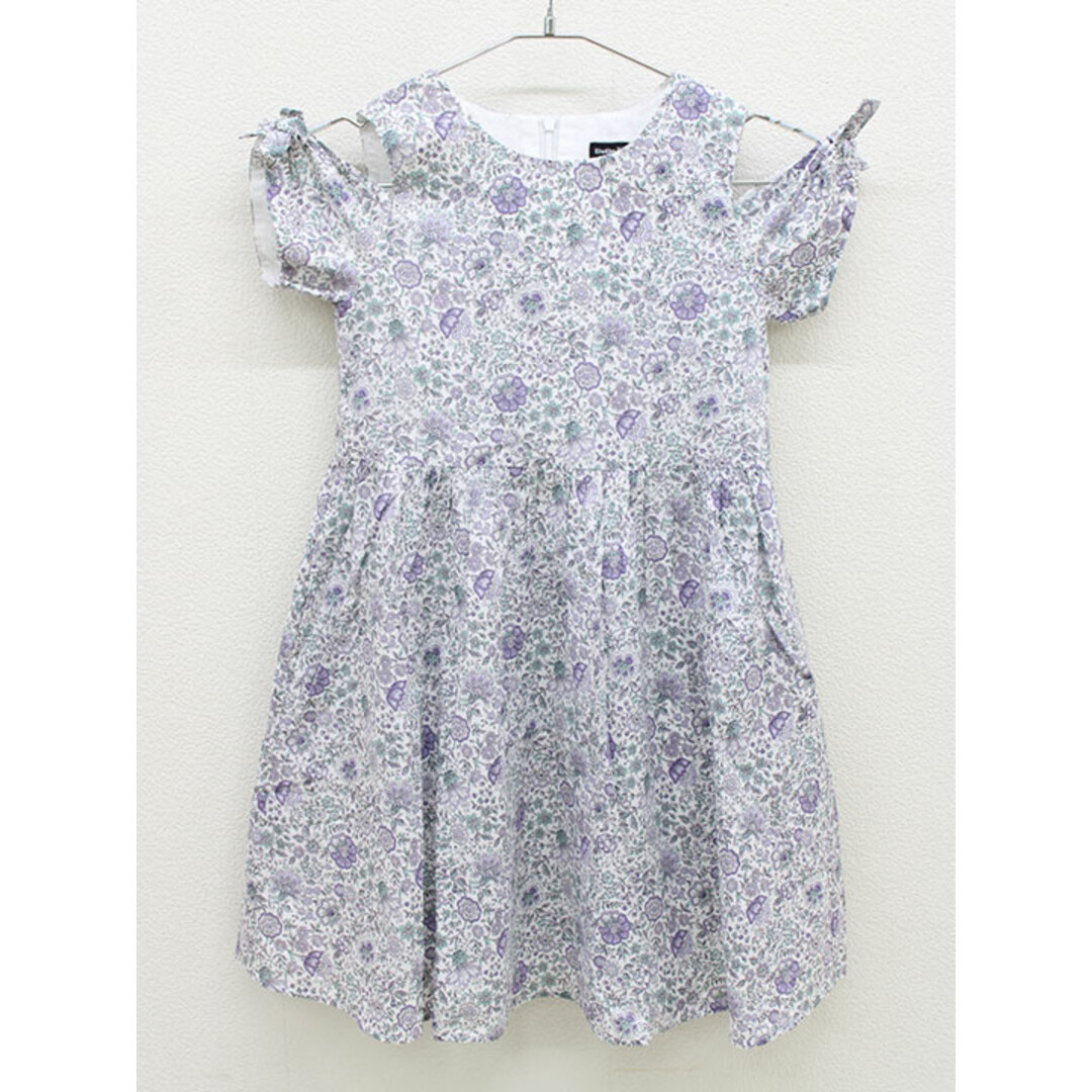 BeBe(ベベ)の【夏物 新入荷!】▲ベベ/BeBe▲140cm 半袖ワンピース 白×紫系 花柄【中古】子供服 キッズ kids ジュニア 女の子 夏 onepi 315042 キッズ/ベビー/マタニティのキッズ服女の子用(90cm~)(ワンピース)の商品写真