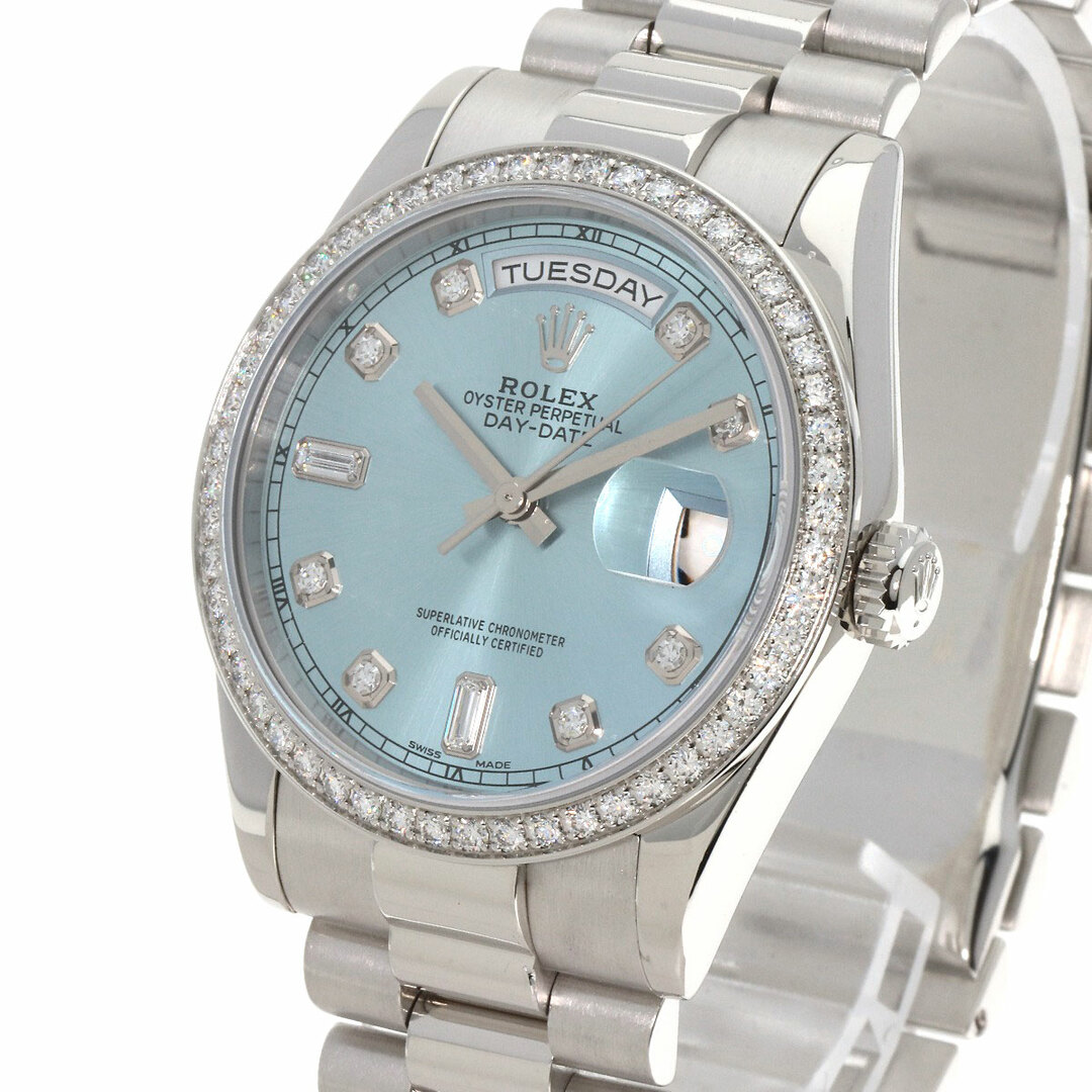 ROLEX(ロレックス)のROLEX 118346A デイデイト ダイヤモンド メーカーコンプリート 腕時計 PT950 PT950 メンズ メンズの時計(腕時計(アナログ))の商品写真