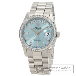 ロレックス(ROLEX)のROLEX 118346A デイデイト ダイヤモンド メーカーコンプリート 腕時計 PT950 PT950 メンズ(腕時計(アナログ))