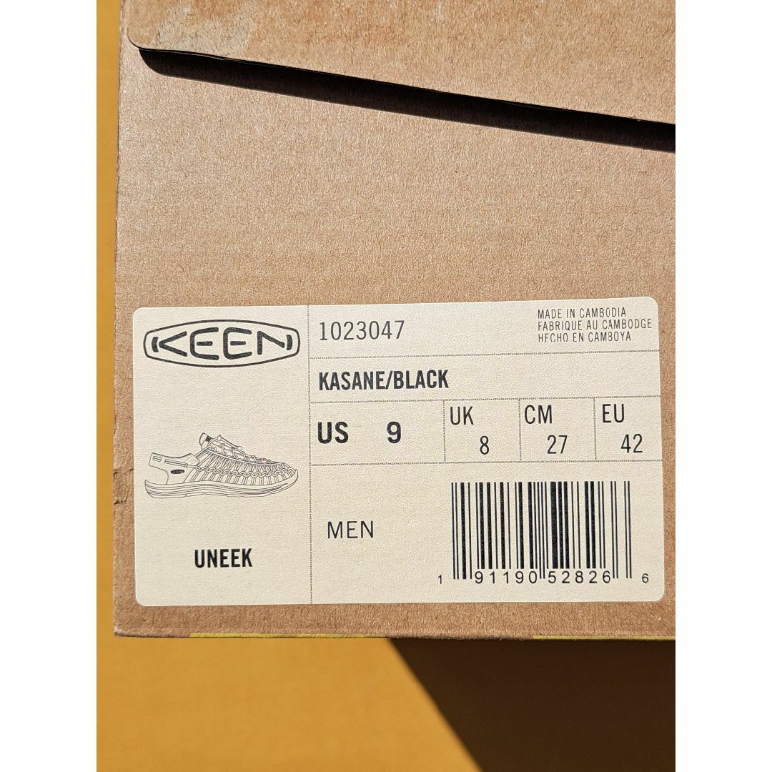 KEEN(キーン)のKEEN UNEEK 27,0cm KASANE / BLACK メンズの靴/シューズ(サンダル)の商品写真