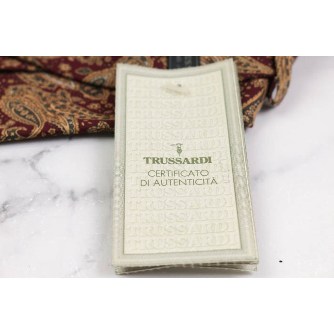 Trussardi(トラサルディ)のトラサルディ ブランド ネクタイ ペイズリー シルク イタリア製 未使用タグ付 PO  メンズ レッド TRUSSARDI メンズのファッション小物(ネクタイ)の商品写真