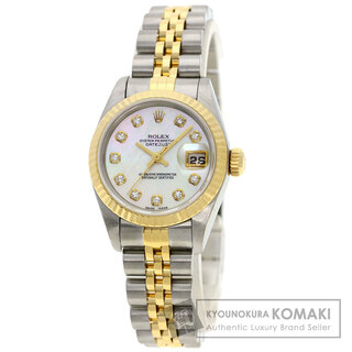 ロレックス(ROLEX)のROLEX 69173NG デイトジャスト 10P ダイヤモンド 腕時計 SS SSxK18YG レディース(腕時計)