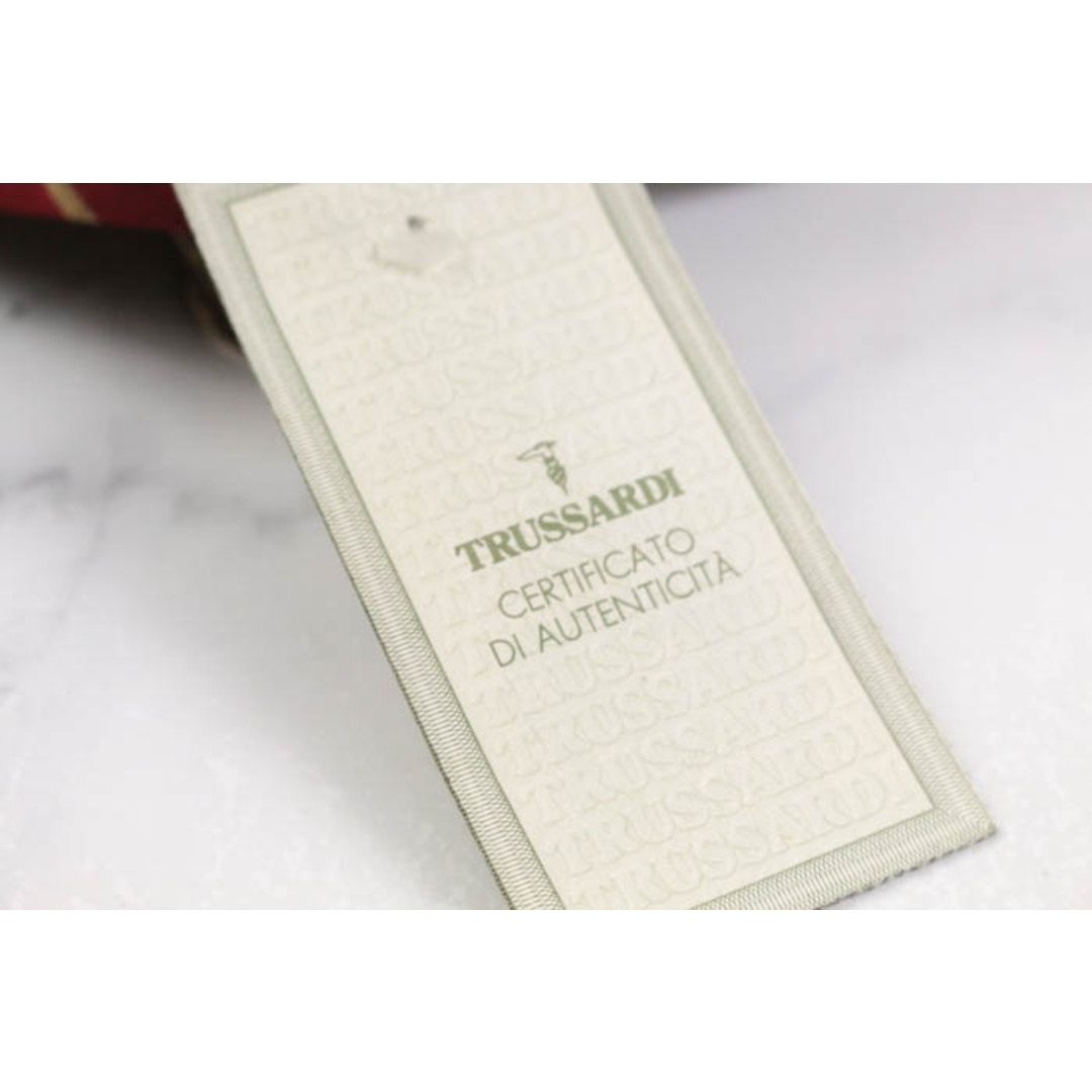 Trussardi(トラサルディ)のトラサルディ ブランド ネクタイ ストライプ柄 シルク イタリア製 未使用タグ付 PO  メンズ レッド TRUSSARDI メンズのファッション小物(ネクタイ)の商品写真