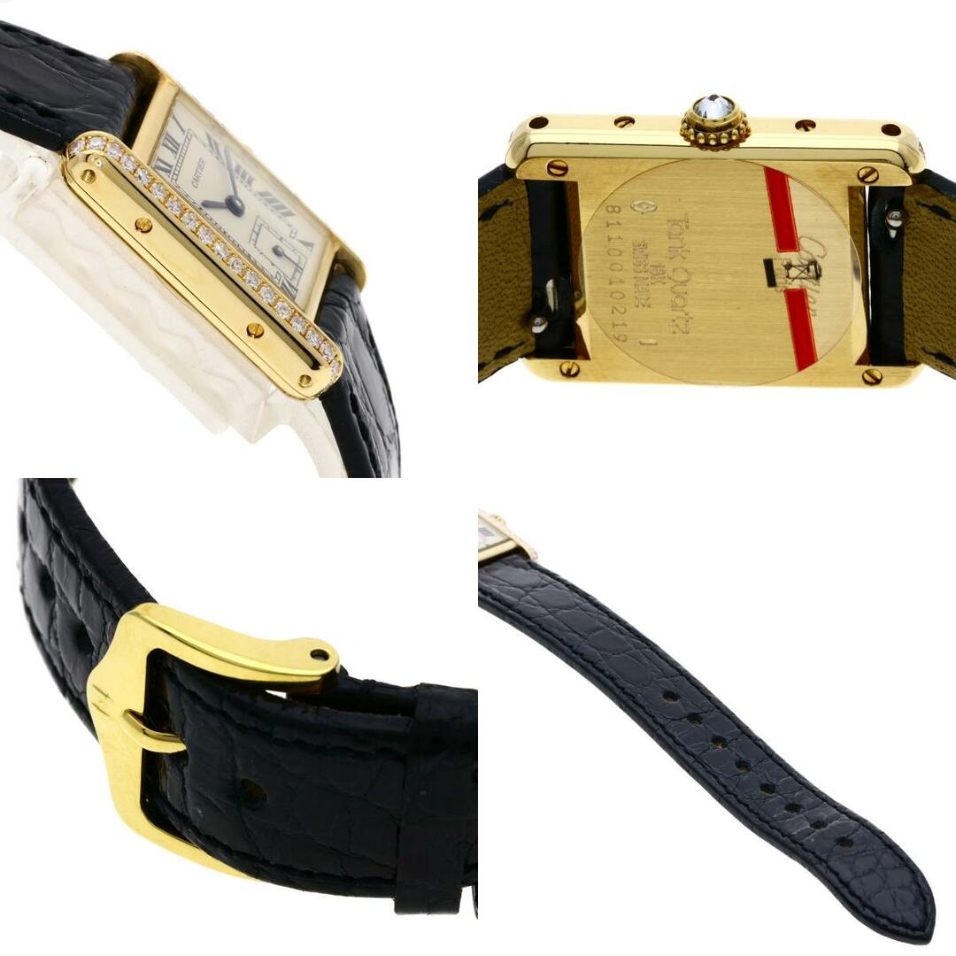 Cartier(カルティエ)のCARTIER タンク サイド ダイヤモンド メーカーコンプリート2024.1 腕時計 K18YG 革 クロコダイル レディース レディースのファッション小物(腕時計)の商品写真