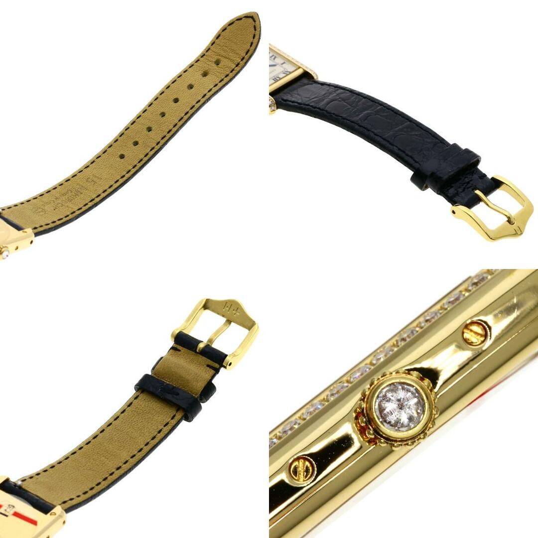 Cartier(カルティエ)のCARTIER タンク サイド ダイヤモンド メーカーコンプリート2024.1 腕時計 K18YG 革 クロコダイル レディース レディースのファッション小物(腕時計)の商品写真
