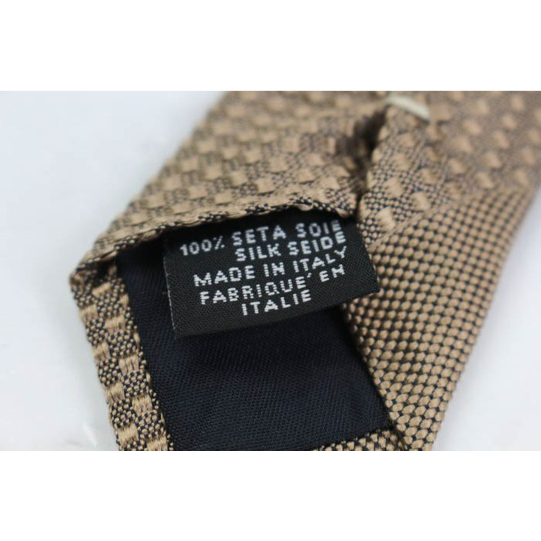 カナーリ ブランド ネクタイ ストライプ柄 格子柄 シルク イタリア製 PO  メンズ ブラウン CANALI ｲﾀﾘｱ高級ｽｰﾂﾌﾞﾗﾝﾄﾞ メンズのファッション小物(ネクタイ)の商品写真