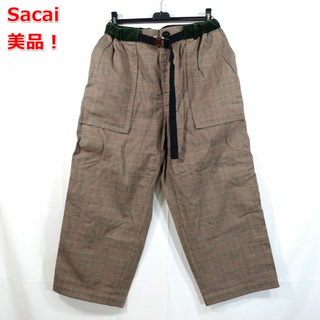 sacai(サカイ)の【美品】sacai　ワイドシルエット　クロップドパンツ　サカイ メンズのパンツ(スラックス)の商品写真