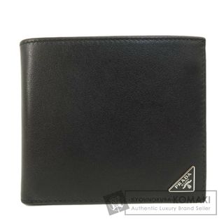 プラダ(PRADA)のPRADA ロゴ金具 二つ折り財布（小銭入れあり） レザー レディース(財布)