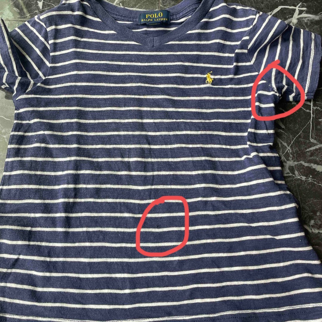 POLO RALPH LAUREN(ポロラルフローレン)のポロラルフローレン　4 T  Tシャツ　110 ボーダー　紺色 キッズ/ベビー/マタニティのキッズ服男の子用(90cm~)(Tシャツ/カットソー)の商品写真