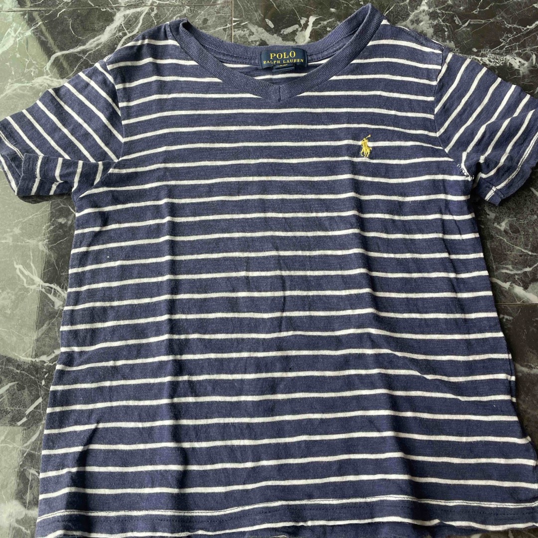 POLO RALPH LAUREN(ポロラルフローレン)のポロラルフローレン　4 T  Tシャツ　110 ボーダー　紺色 キッズ/ベビー/マタニティのキッズ服男の子用(90cm~)(Tシャツ/カットソー)の商品写真