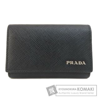 プラダ(PRADA)のPRADA サフィアーノ ロゴ金具 キーケース レザー レディース(キーケース)