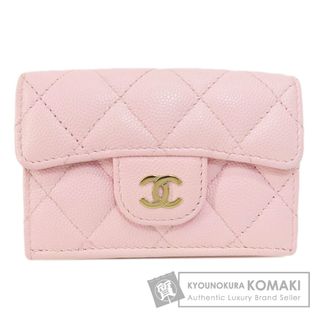 シャネル(CHANEL)のCHANEL 三つ折り財布 マトラッセ 二つ折り財布（小銭入れあり） キャビアスキン レディース(財布)