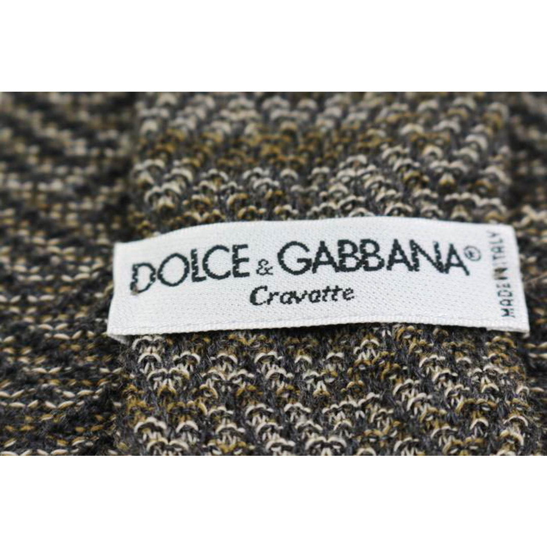 DOLCE&GABBANA(ドルチェアンドガッバーナ)のドルチェアンドガッバーナ ブランド ネクタイ ドルガバ 格子柄 ウール イタリア製 PO  メンズ カーキ DOLCE&GABBANA メンズのファッション小物(ネクタイ)の商品写真