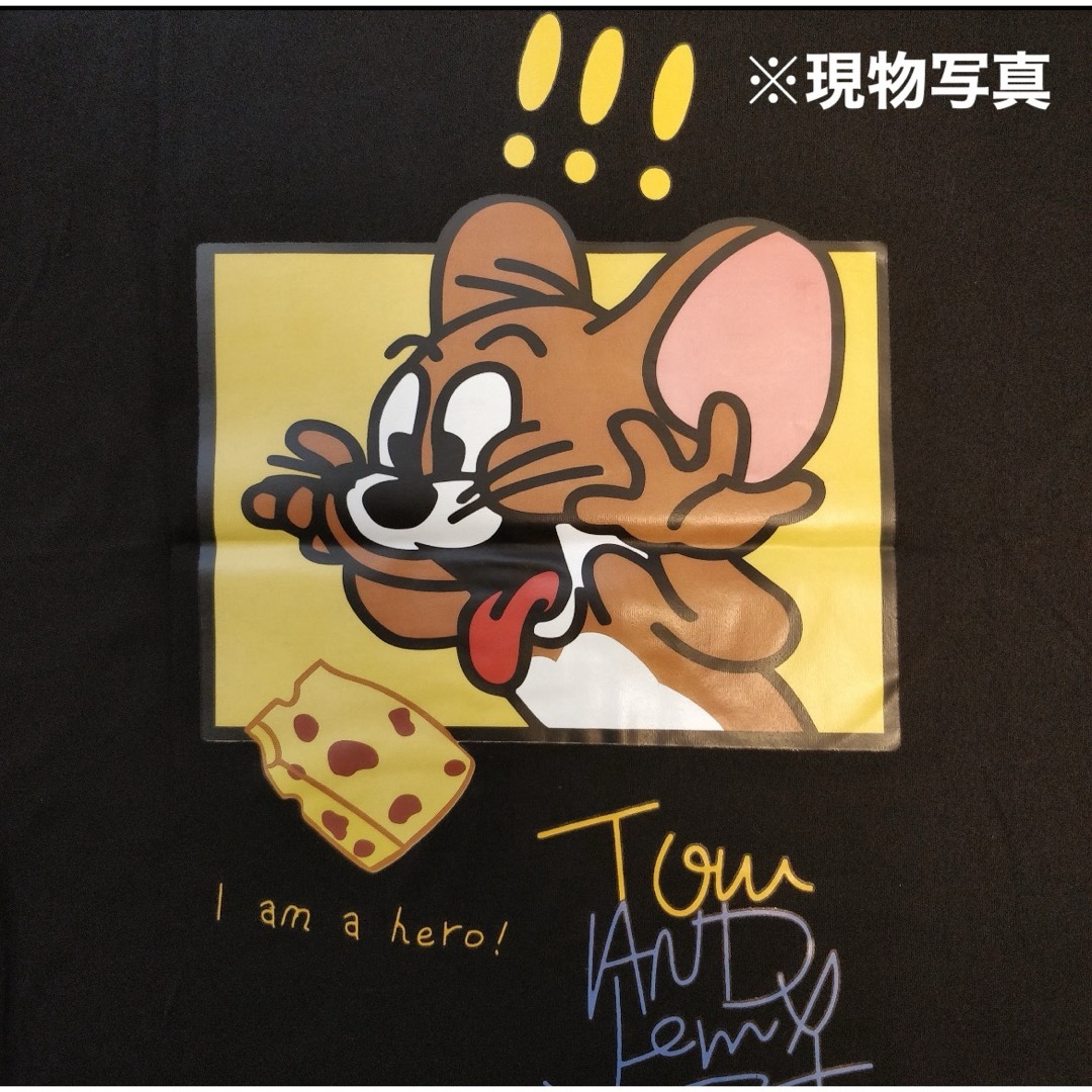 トムとジェリー Tシャツ 半袖 L 黒 アメコミ ストリート 韓国 人気 レディースのトップス(Tシャツ(半袖/袖なし))の商品写真