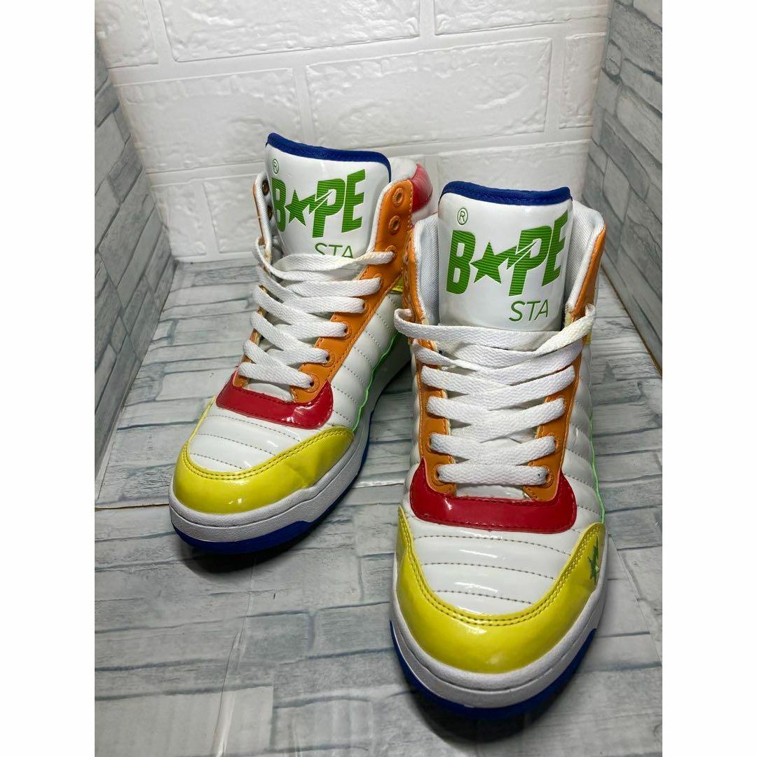 【極美品】　A BATHING APE ハイカットスニーカー　24.5cm レディースの靴/シューズ(スニーカー)の商品写真