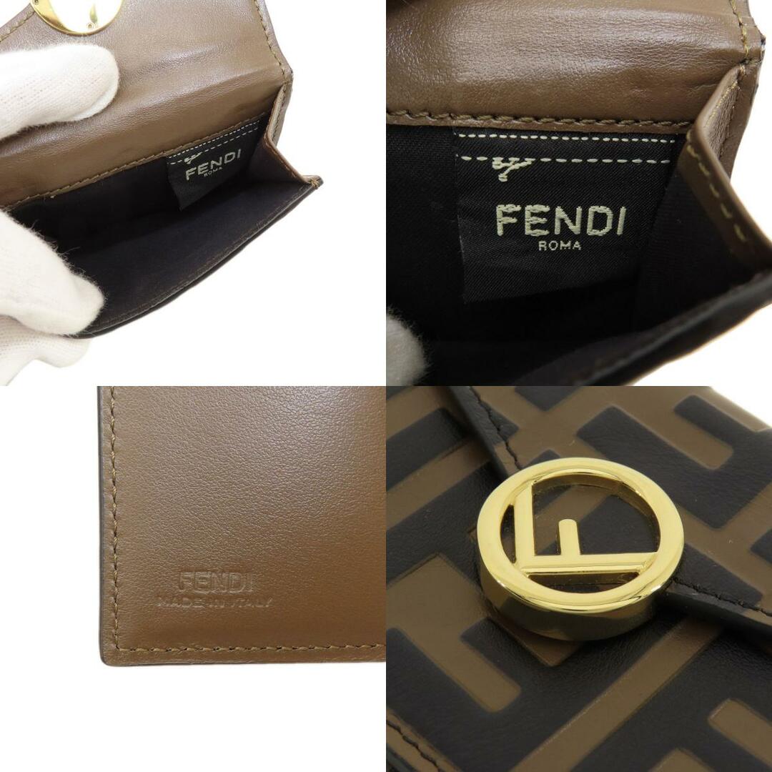 FENDI(フェンディ)のFENDI ズッカ柄 エフイズフェンディ 二つ折り財布（小銭入れあり） レザー レディース レディースのファッション小物(財布)の商品写真