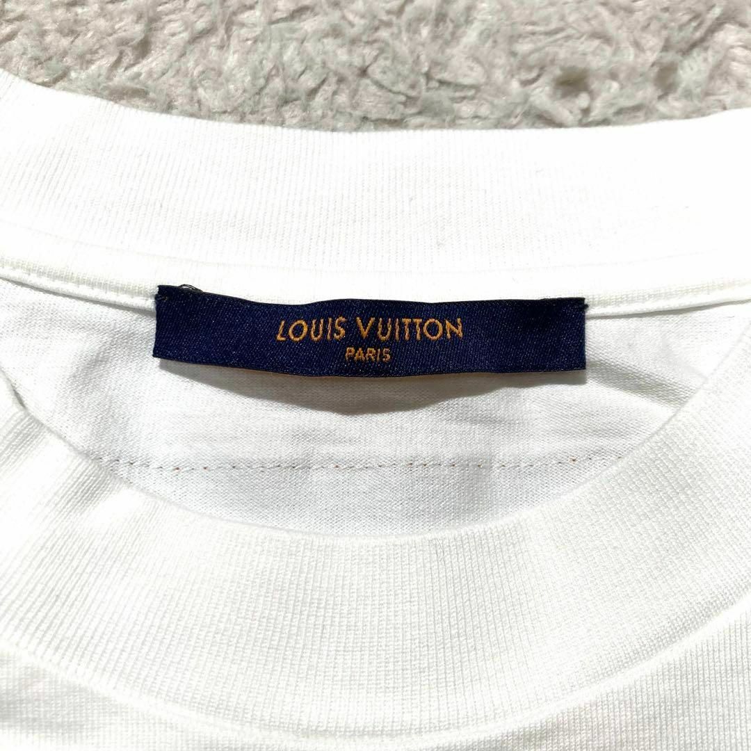 LOUIS VUITTON(ルイヴィトン)の【未使用級】LOUIS VUITTON Tシャツ 白 ノグラム LVロゴ M メンズのトップス(Tシャツ/カットソー(半袖/袖なし))の商品写真