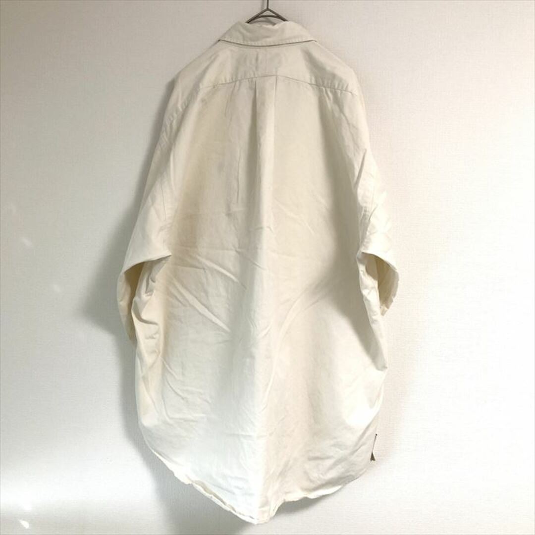 POLO RALPH LAUREN(ポロラルフローレン)の90s 古着 ポロラルフローレン BDシャツ 白シャツ 刺繍ロゴ L メンズのトップス(シャツ)の商品写真