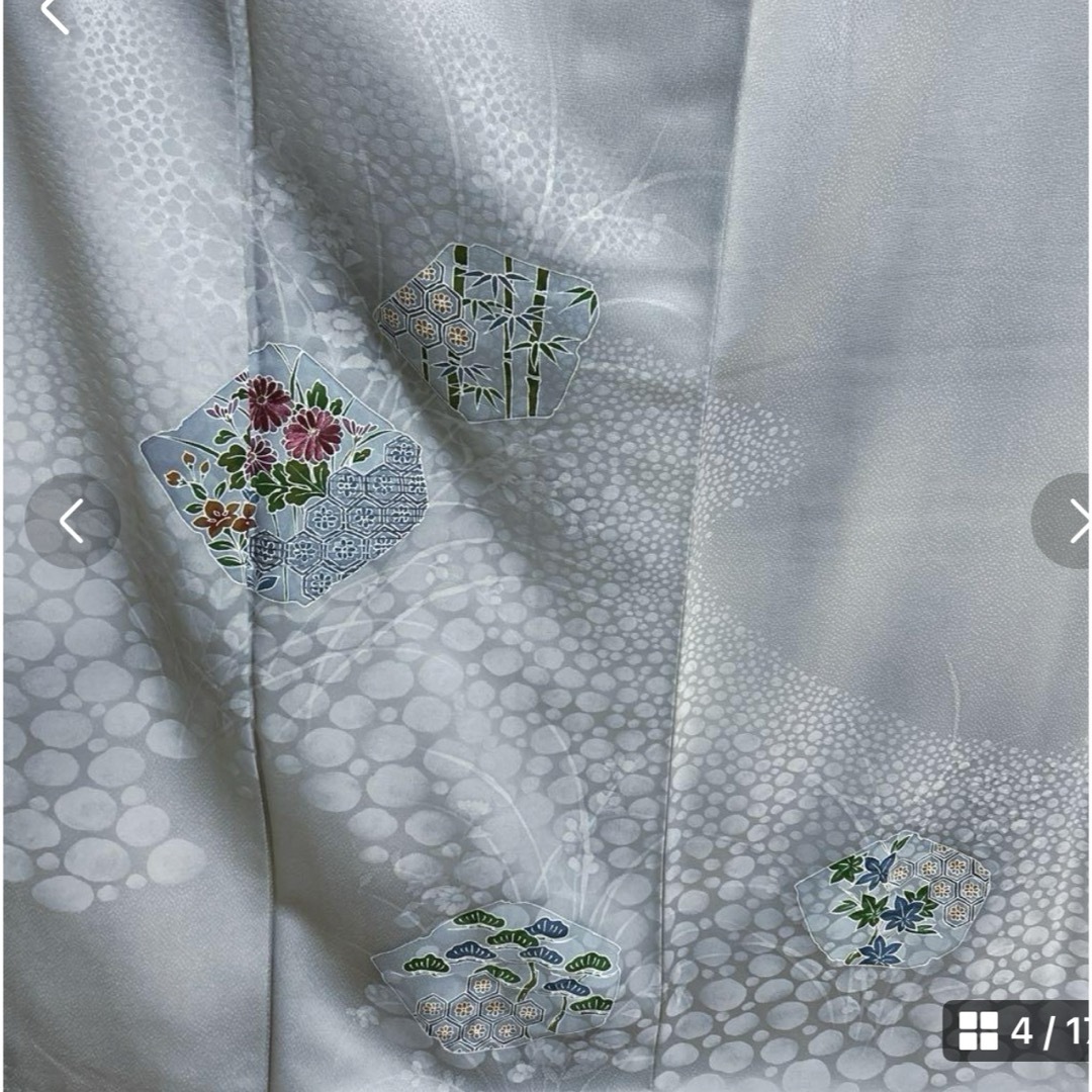 未使用　美品　袷　正絹　身丈167  訪問着　蘇州刺繍　友禅 レディースの水着/浴衣(着物)の商品写真