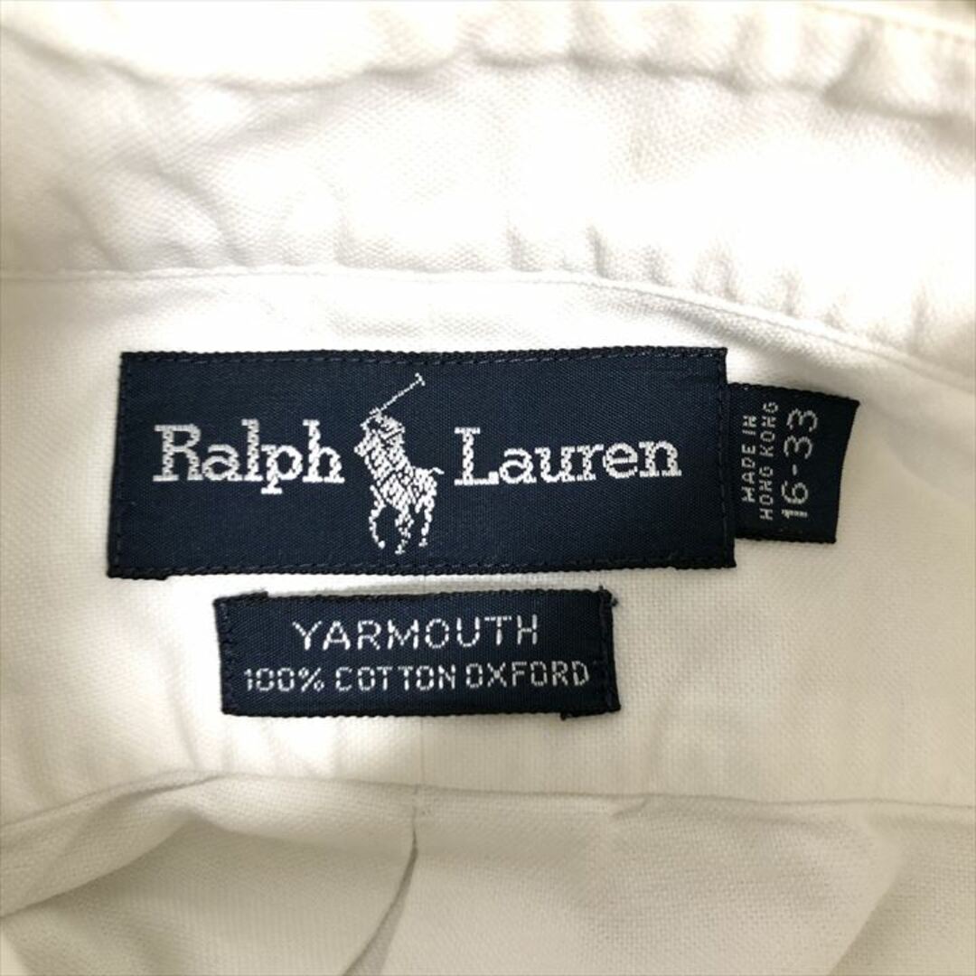 Ralph Lauren(ラルフローレン)の90s 古着 ラルフローレン BDシャツ 白シャツ 刺繍ロゴ L  メンズのトップス(シャツ)の商品写真