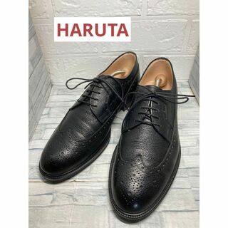 HARUTA  ウィングチップ　シボ革　黒　28cm(ドレス/ビジネス)