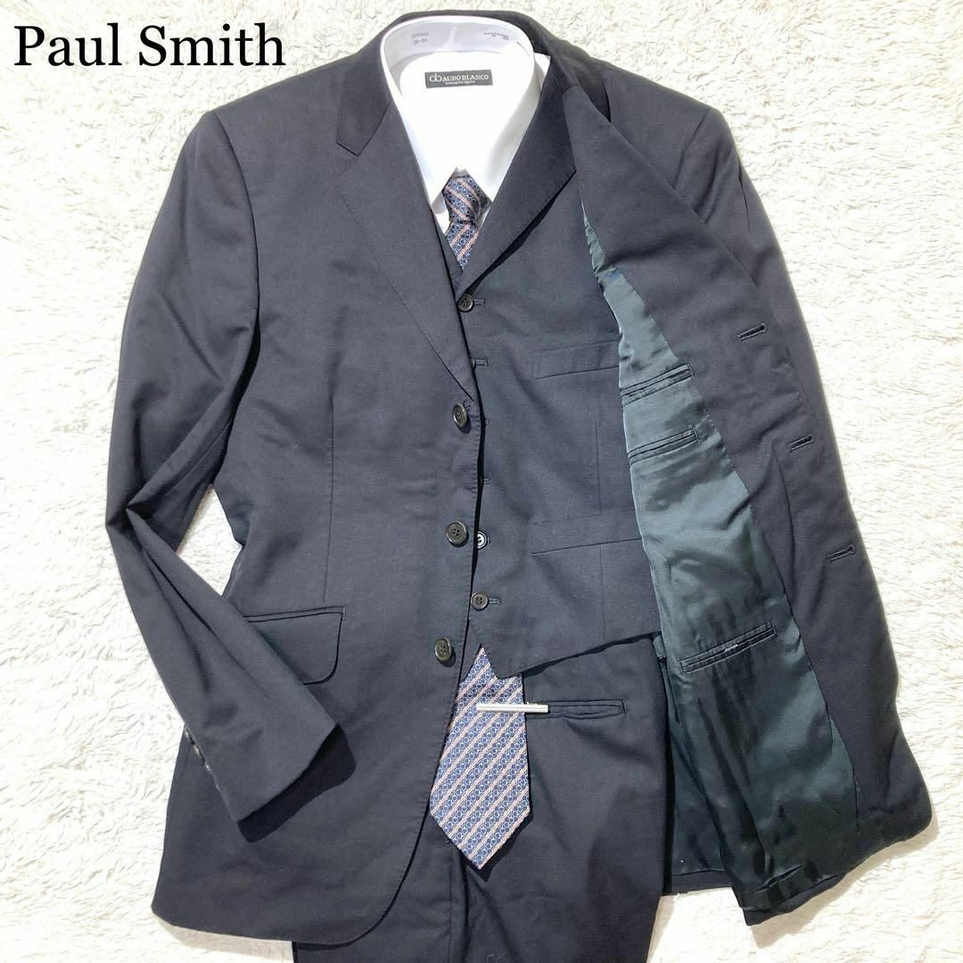 Paul Smith(ポールスミス)の【美品】Paul Smith スリーピース スーツ ブラック 総裏 3B M メンズのスーツ(その他)の商品写真