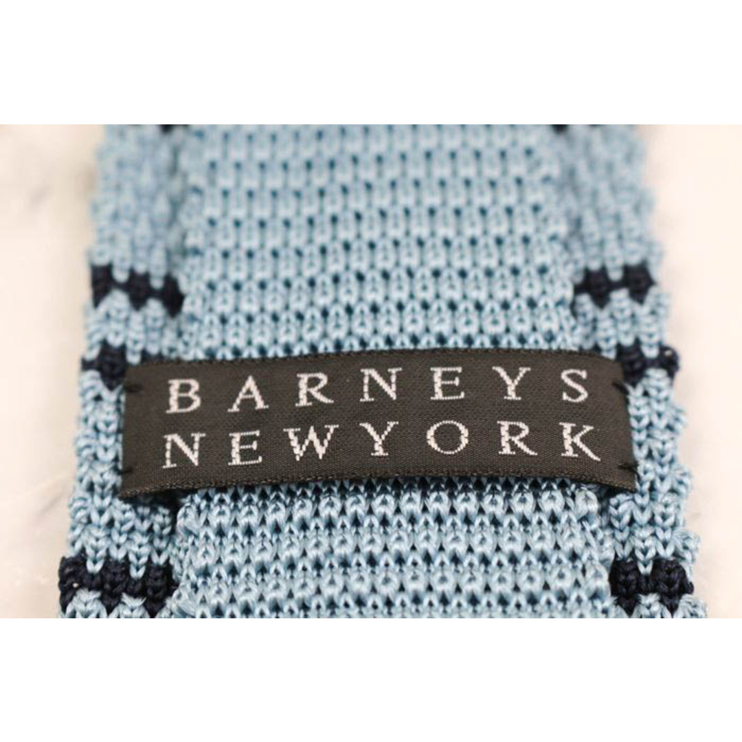 BARNEYS NEW YORK(バーニーズニューヨーク)のバーニーズニューヨーク ブランド ネクタイ ニットタイ ボーダー柄 シルク 日本製 PO  メンズ ブルー BARNEYS NEWYORK メンズのファッション小物(ネクタイ)の商品写真