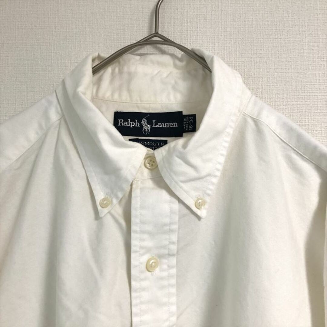 Ralph Lauren(ラルフローレン)の90s 古着 ラルフローレン BDシャツ 刺繍ロゴ 白シャツ L  メンズのトップス(シャツ)の商品写真