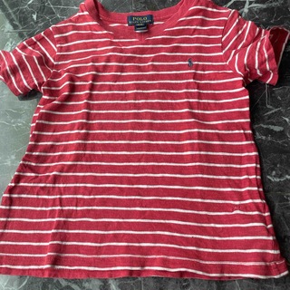 ポロラルフローレン(POLO RALPH LAUREN)のポロラルフローレン　110 4T  Tシャツ　赤　ボーダー(Tシャツ/カットソー)