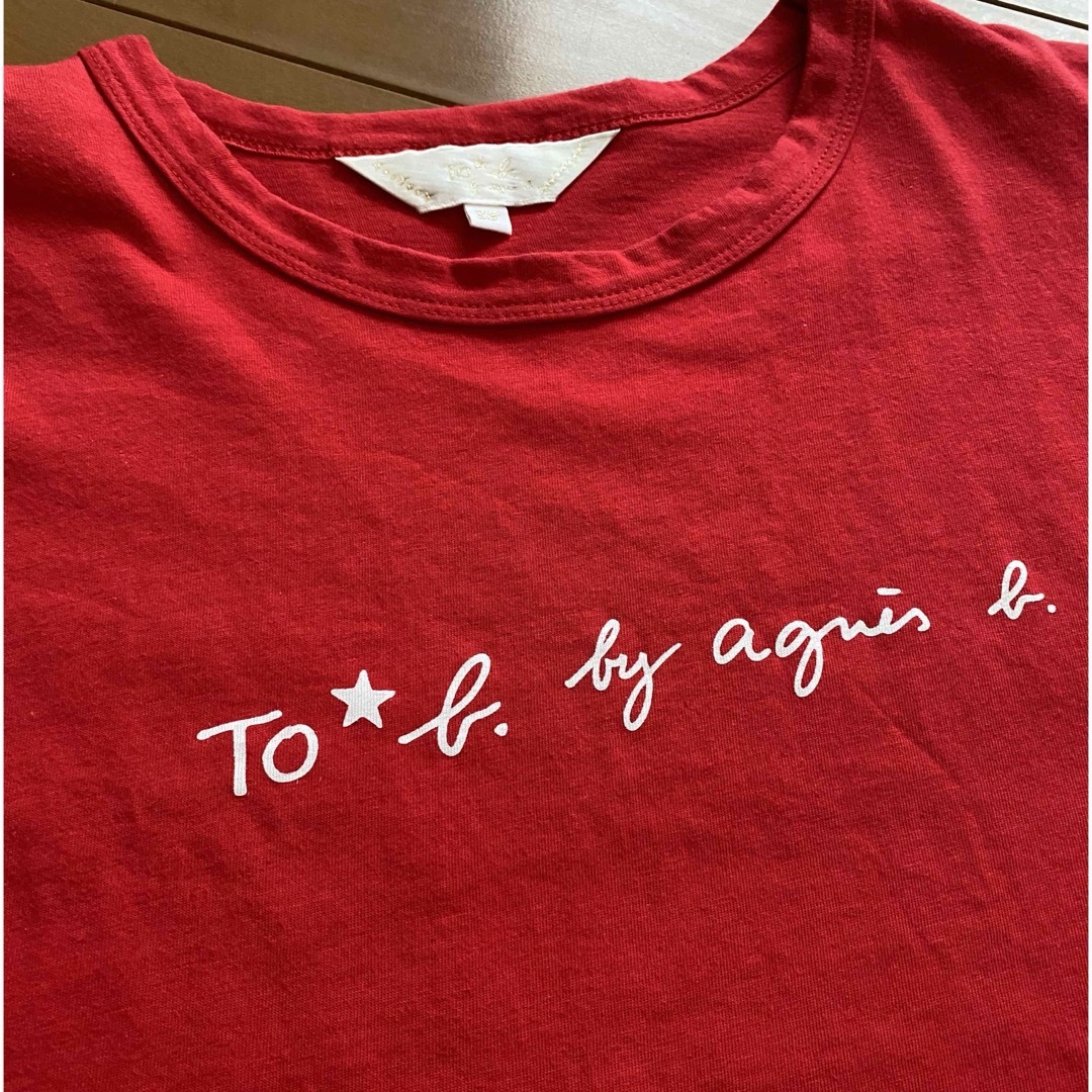 To b. by agnès b.(トゥービーバイアニエスベー)のトゥービーバイアニエスベー ★ Ｔシャツ / カットソー / 赤 / ３８ /  レディースのトップス(Tシャツ(半袖/袖なし))の商品写真