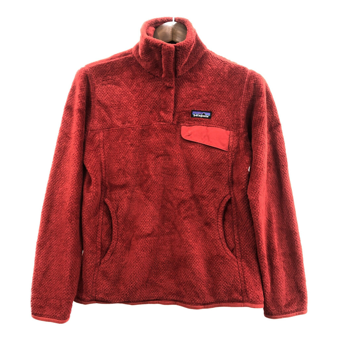 patagonia(パタゴニア)のpatagonia パタゴニア リツール スナップT フリースジャケット アウトドア ワンポイント レッド (レディース M) 中古 古着 Q6522 レディースのジャケット/アウター(その他)の商品写真