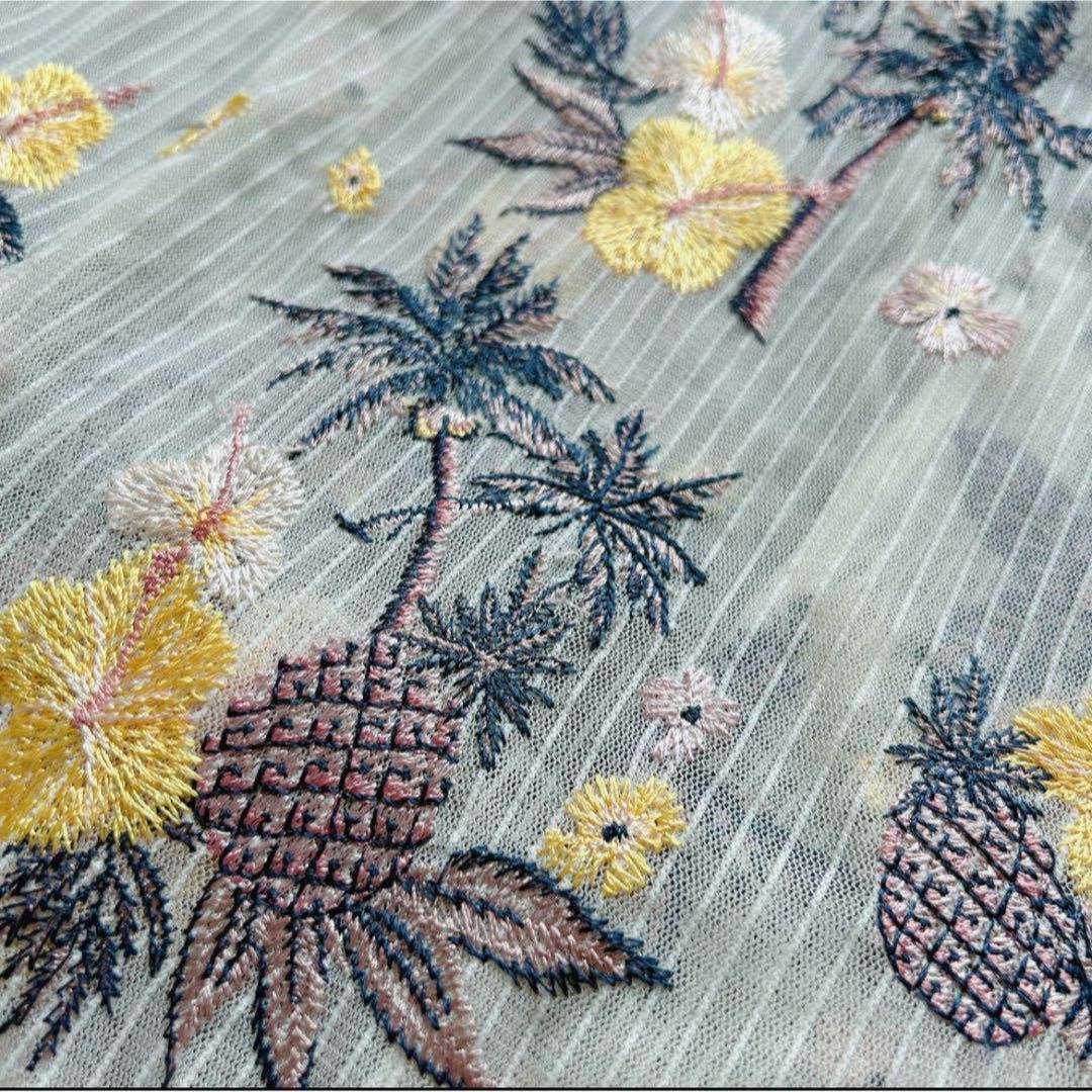 GRACE CONTINENTAL(グレースコンチネンタル)の美品✨グレースコンチネンタル トロピカル刺繍ワンピース ジレ レース36 レディースのワンピース(ロングワンピース/マキシワンピース)の商品写真