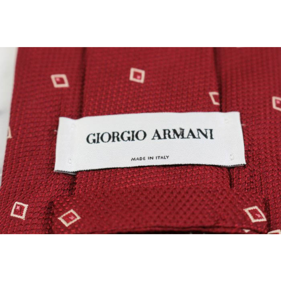 Giorgio Armani(ジョルジオアルマーニ)のジョルジオアルマーニ ブランド ネクタイ 小紋柄 シルク イタリア製 PO  メンズ レッド GIORGIO ARMANI メンズのファッション小物(ネクタイ)の商品写真