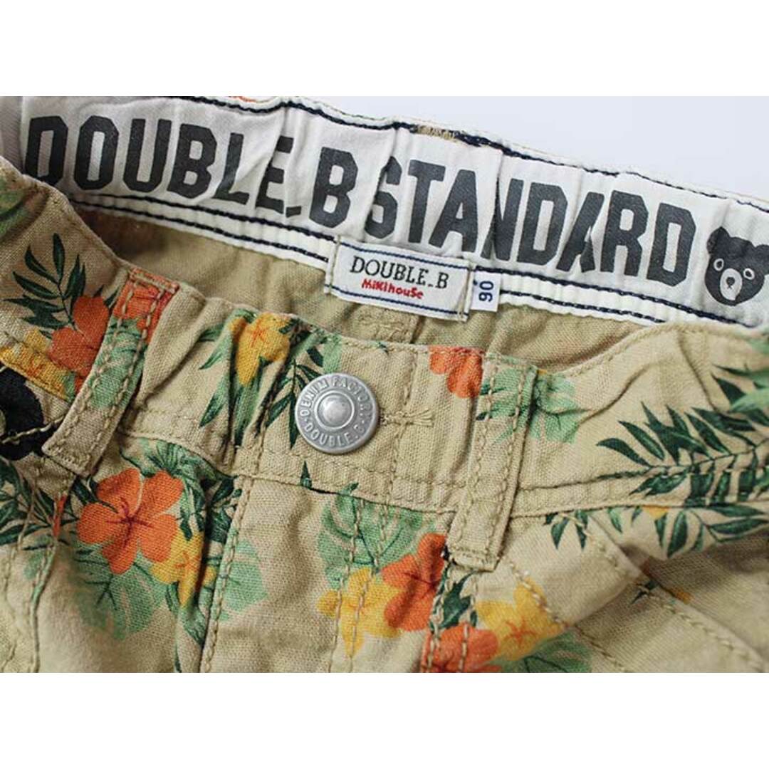 DOUBLE.B(ダブルビー)の【夏物 新入荷!】▽ミキハウスダブルB/MIKIHOUSE DOUBLE.B▽90cm ハーフパンツ/ショートパンツ/半ズボン/短パン ベージュ×マルチカラー 麻混【中古】子供服 キッズ kids ベビー服 baby 男の子 春夏 bottoms 115042 キッズ/ベビー/マタニティのベビー服(~85cm)(パンツ)の商品写真