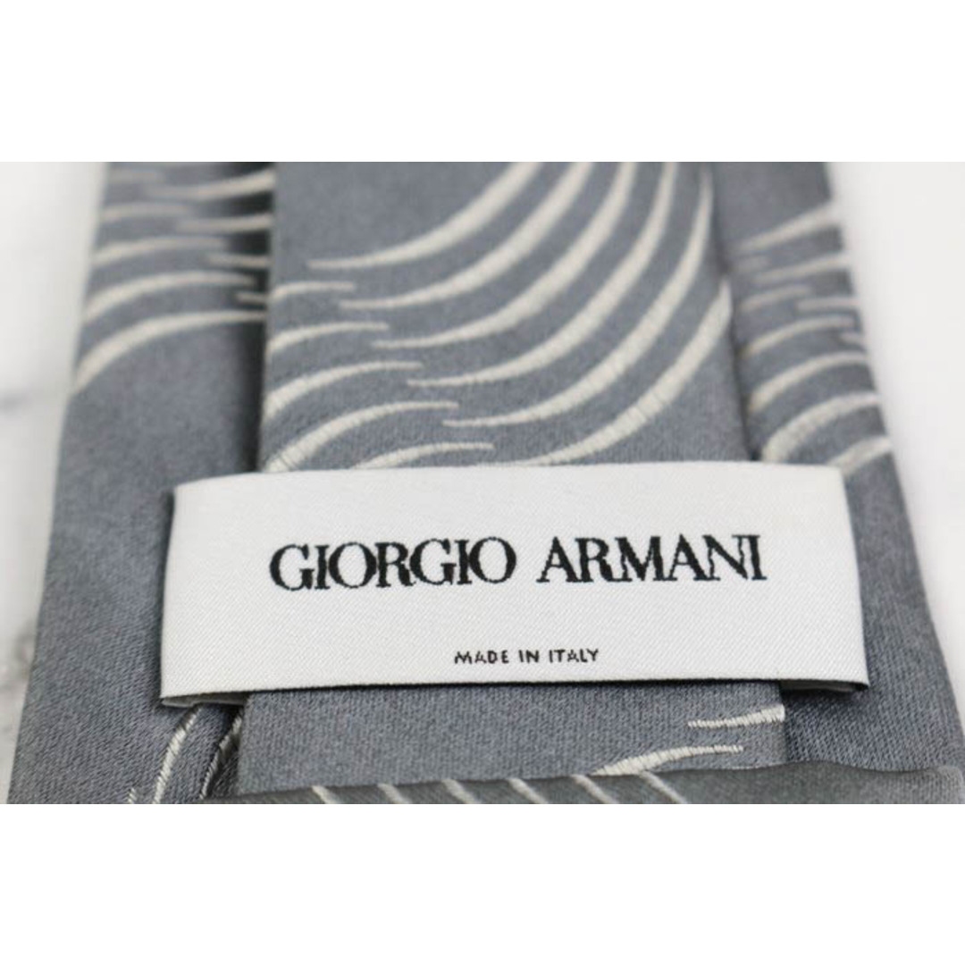 Giorgio Armani(ジョルジオアルマーニ)のジョルジオアルマーニ ブランド ネクタイ パネル柄 シルク イタリア製 PO  メンズ ライトグレー GIORGIO ARMANI メンズのファッション小物(ネクタイ)の商品写真