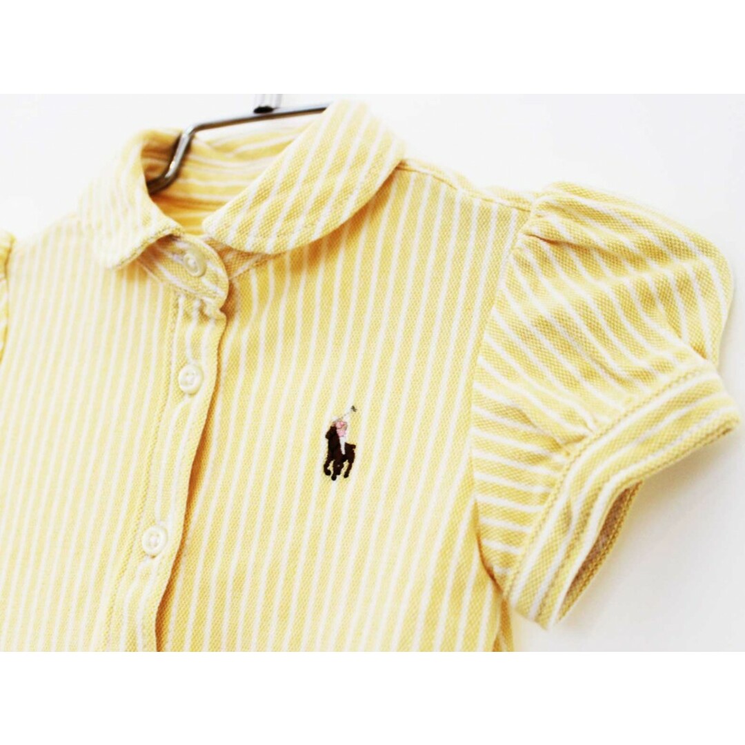 Ralph Lauren(ラルフローレン)の【夏物 新入荷!】[ラルフローレン/Ralph Lauren]80cm ブルマ付半袖ワンピース  黄色×白【中古】子供服 キッズ kids ベビー服 baby 女の子 夏 onepi 415042 キッズ/ベビー/マタニティのベビー服(~85cm)(ワンピース)の商品写真