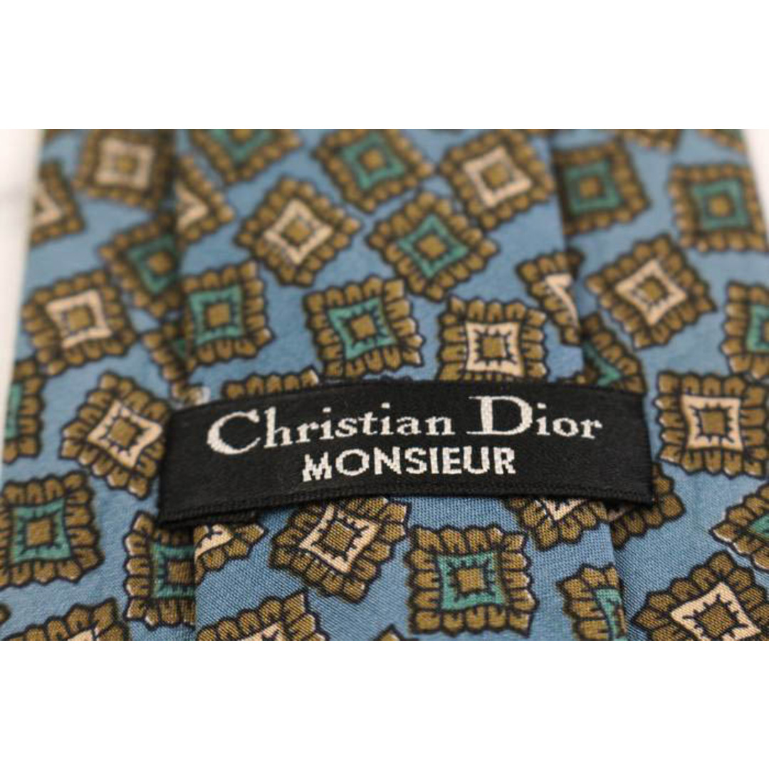 Christian Dior(クリスチャンディオール)のクリスチャンディオール ブランド ネクタイ 小紋柄 幾何学模様 シルク PO  メンズ ブルー Christian Dior メンズのファッション小物(ネクタイ)の商品写真
