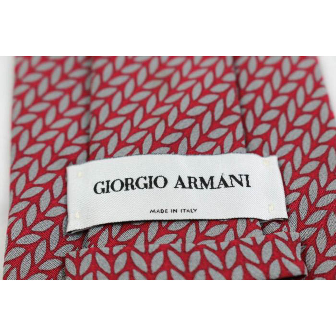 Giorgio Armani(ジョルジオアルマーニ)のジョルジオアルマーニ ブランド ネクタイ ストライプ柄 シルク イタリア製 PO  メンズ レッド GIORGIO ARMANI メンズのファッション小物(ネクタイ)の商品写真