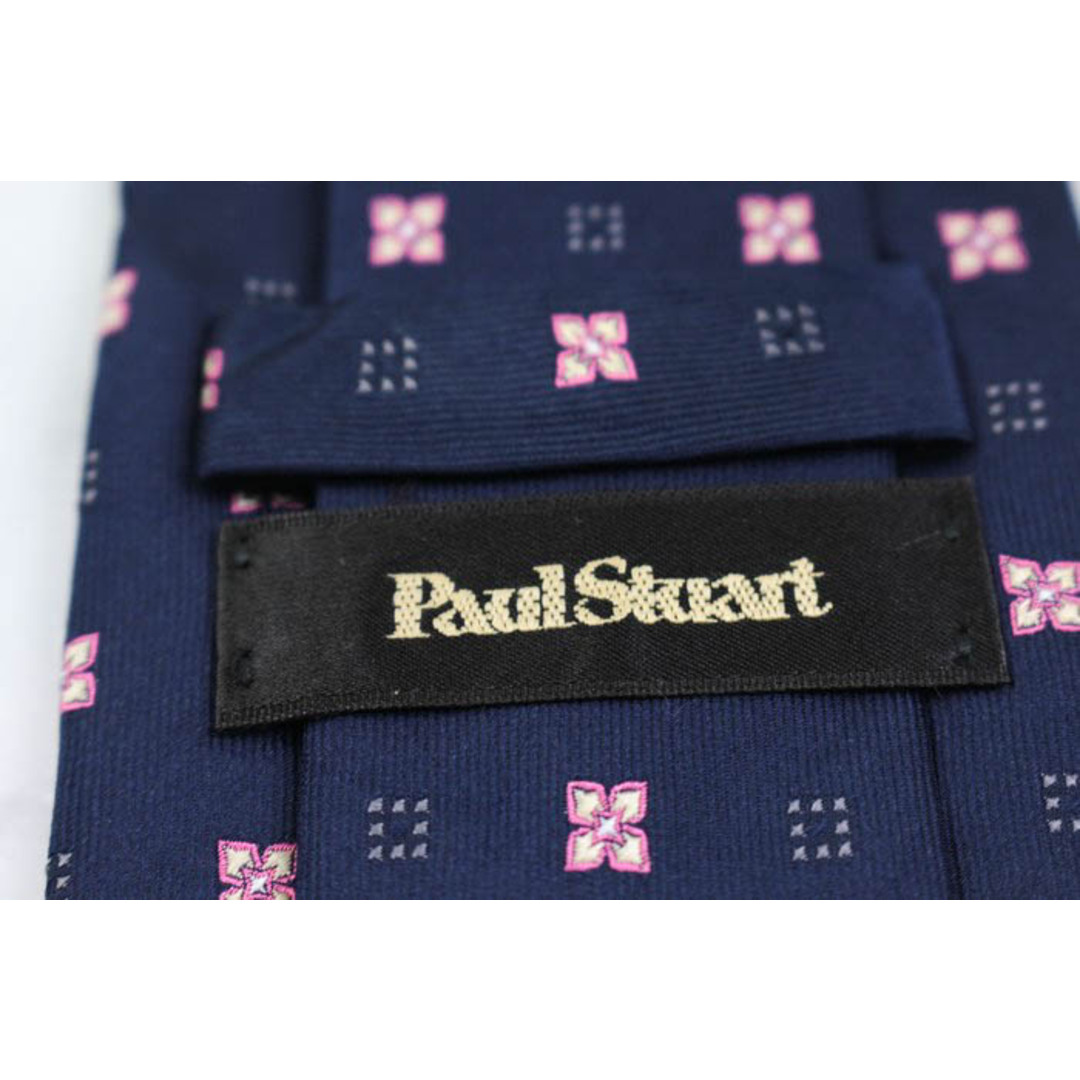 Paul Stuart(ポールスチュアート)のポールスチュアート ブランド ネクタイ 花柄 小紋柄 シルク 日本製 PO  メンズ ネイビー PAUL STUART メンズのファッション小物(ネクタイ)の商品写真