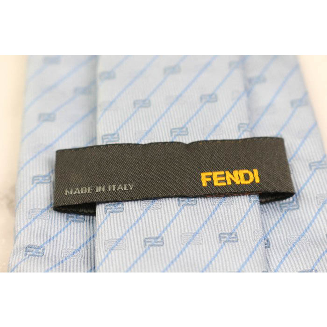 FENDI(フェンディ)のフェンディ ブランド ネクタイ ズッカ柄 ストライプ柄 シルク イタリア製 PO  メンズ ブルー FENDI メンズのファッション小物(ネクタイ)の商品写真