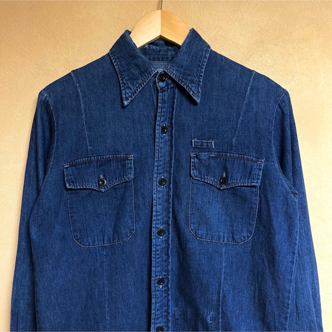 BLUE BLUE(ブルーブルー)のBLUE BLUE / ブルーブルー インディゴ デニムシャツ1 日本製 HRM メンズのトップス(シャツ)の商品写真