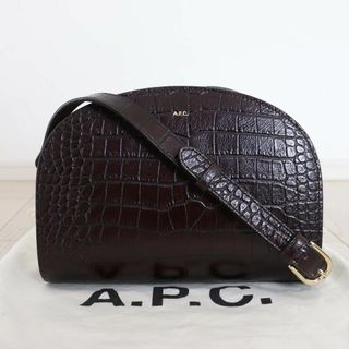 A.P.C - A.P.C アーペーセー ハーフムーン クロコ型押し レザー ショルダー バッグ