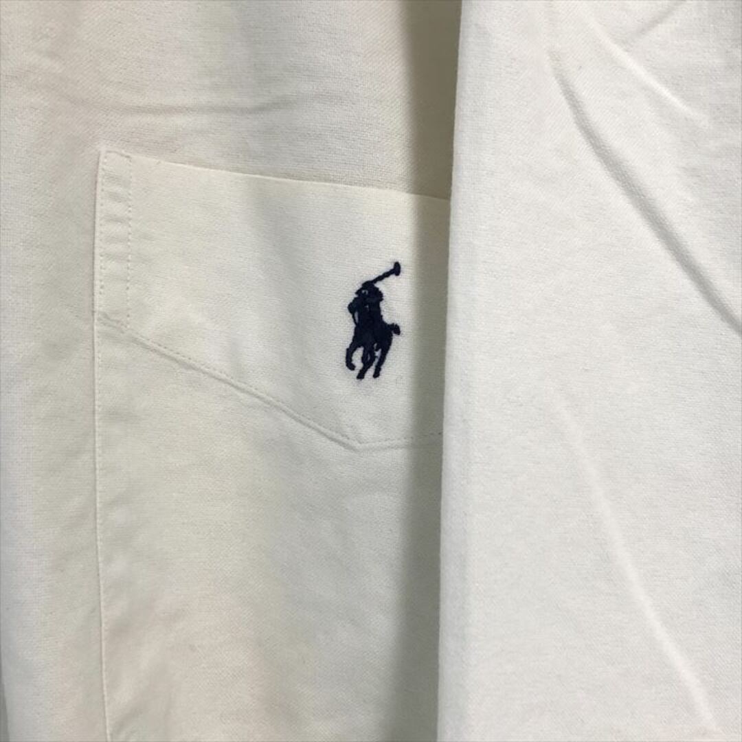 Ralph Lauren(ラルフローレン)の90s 古着 ラルフローレン 長袖シャツ 白シャツ 刺繍ロゴ L  メンズのトップス(シャツ)の商品写真