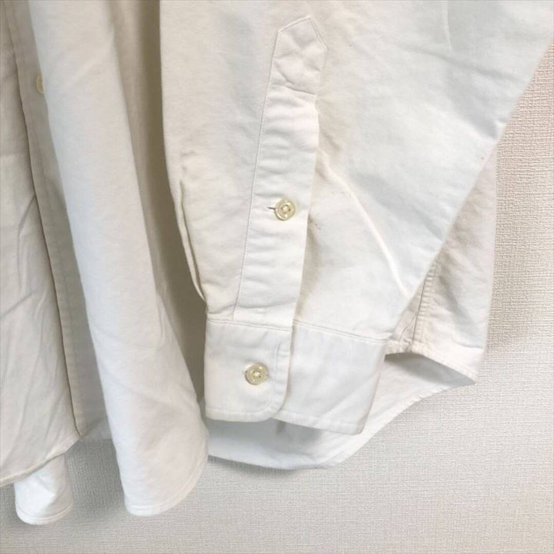 Ralph Lauren(ラルフローレン)の90s 古着 ラルフローレン 長袖シャツ 白シャツ 刺繍ロゴ L  メンズのトップス(シャツ)の商品写真