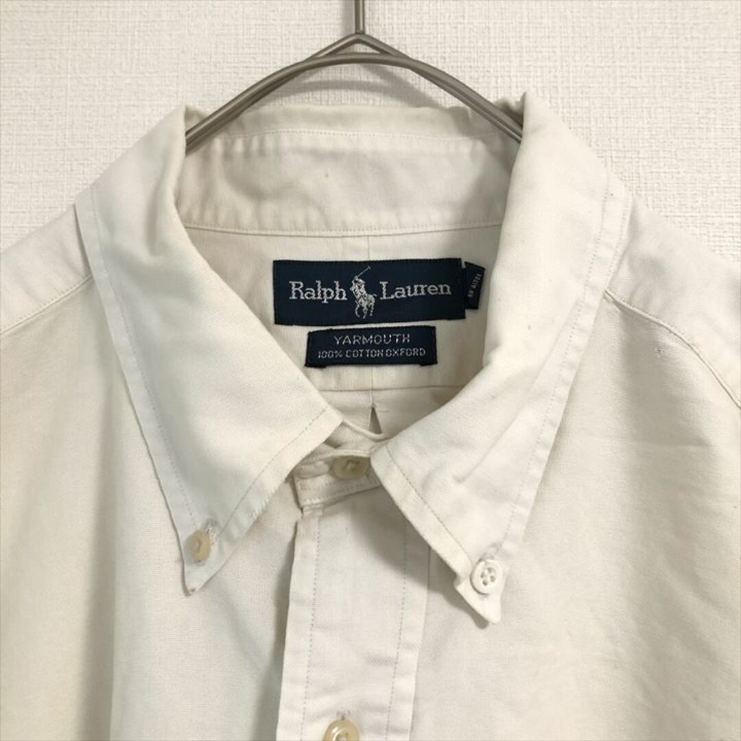 Ralph Lauren(ラルフローレン)の90s 古着 ラルフローレン BDシャツ 白シャツ 刺繍ロゴ 2XL  メンズのトップス(シャツ)の商品写真